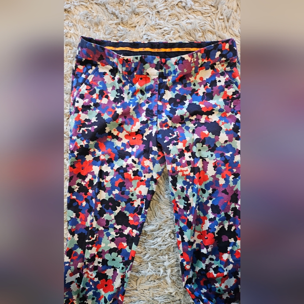 Tory Burch Floral Pants Size 28 | Elegant Designer Trousers | Like New - Picture 3 of 4